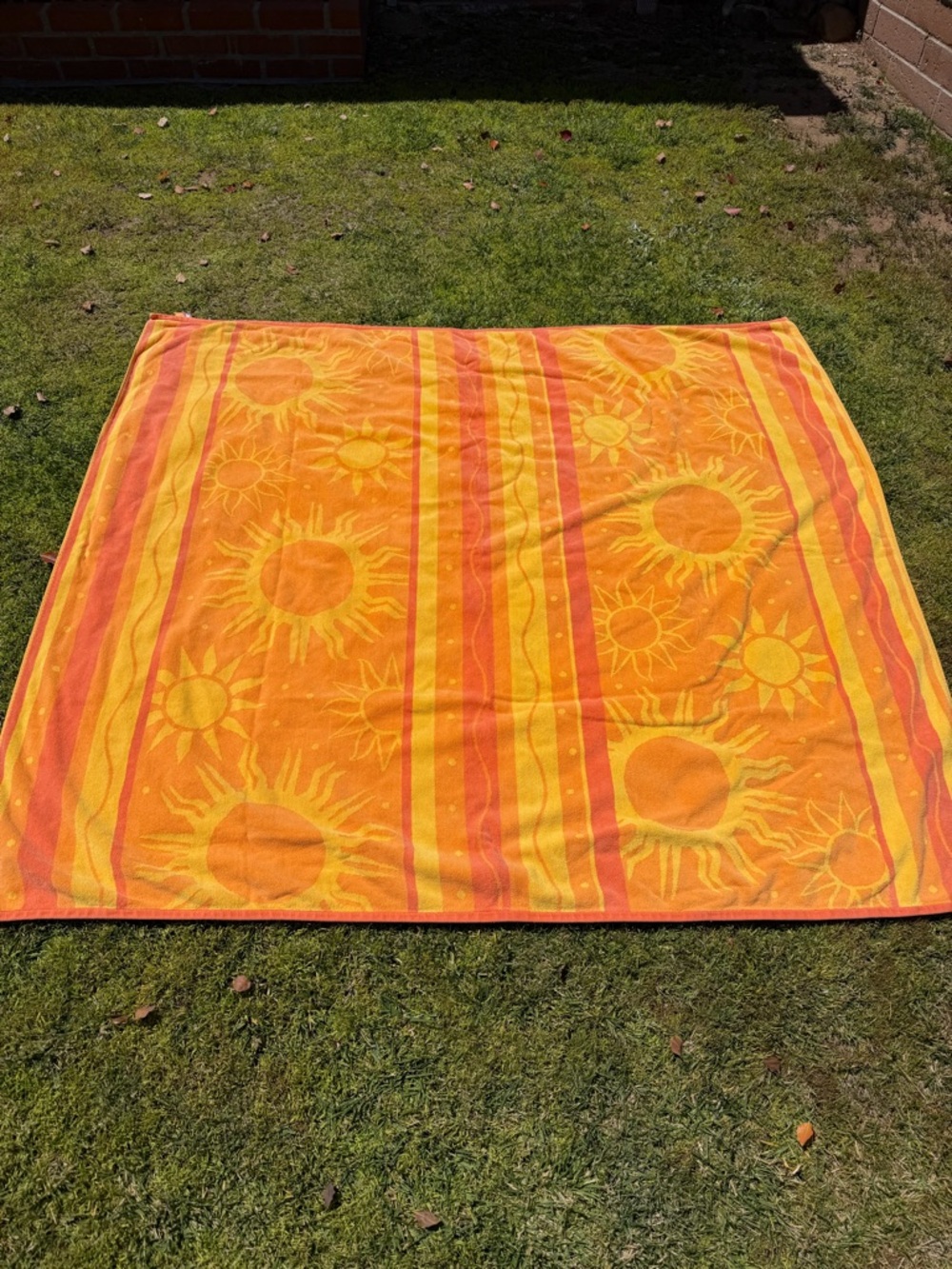 Egyptian Cotton Beach Blanket Oversized Beach Pool Towel Blazing Suns 58x64 READ